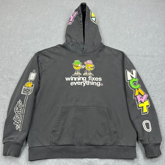 Overtime NCAWT Hoody Mens XL Gray Winning Fixes Everything Basketball Sweatshirt - Picture 1 of 10